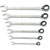 Toolcraft 824124 Fork/Ratchet Wrench Set Reversible 8-19mm 6pce