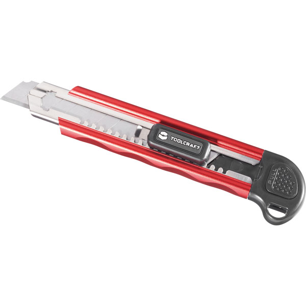 Toolcraft 824435 Aluminium Knife 18mm Inc. 4 Spare Blades Rapid Online