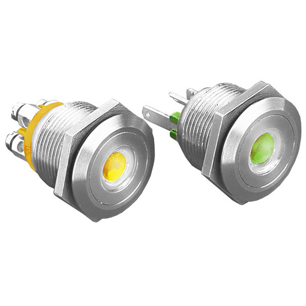 Bulgin MPI001/28/GN Anti-vandal Switch SPST 24V DC 50mA Green Dot IP66