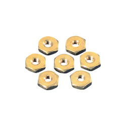 Toolcraft Brass Hexagonal Nuts DIN 934 M1.2 Pack Of 20