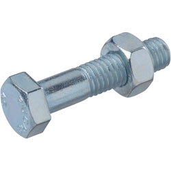 Toolcraft Hexagon Bolt & Nut DIN 601 Galvanised Steel 4.6 M6 x 20mm Pack Of 20