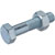 Toolcraft Hexagon Bolt & Nut DIN 601 Galvanised Steel 4.6 M6 x 30mm Pack Of 20