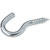 Toolcraft Galvanised Steel Screw Hooks 50 x 2.3 x 16mm Pack Of 50