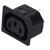 Bulgin PX0695/10/63 IEC Socket Panel Mount 1mm Snap Fit 250V 10A 6.3mm