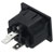 Bulgin PX0695/10/63 IEC Socket Panel Mount 1mm Snap Fit 250V 10A 6.3mm