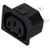 Bulgin PX0695/15/63 IEC Socket Panel Mount 1.5mm Snap Fit 250V 10A 6.3mm