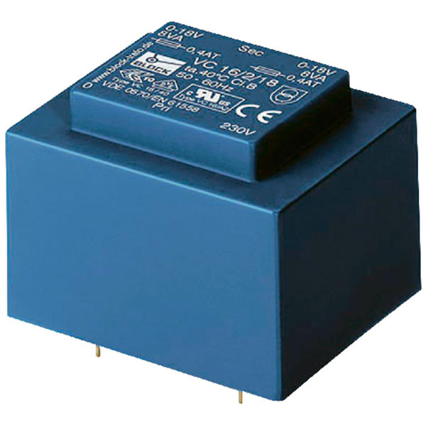 Block VB 2,3/2/9 Printtransformator 1 x 230V 2 x 9 V/AC 2.30 VA 127mA 