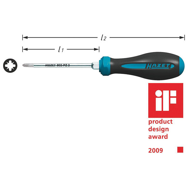 Hazet 802-PZ2 HEXAnamic® Screwdriver PZ2 x 100mm