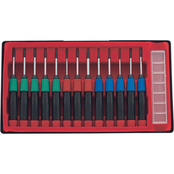 Click to view product details and reviews for Basetech Colour Coded Precision Screwdriver Set 14 Piece.