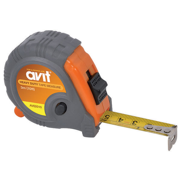 Avit AV02010 Heavy Duty Tape Measure - 3m (10ft)