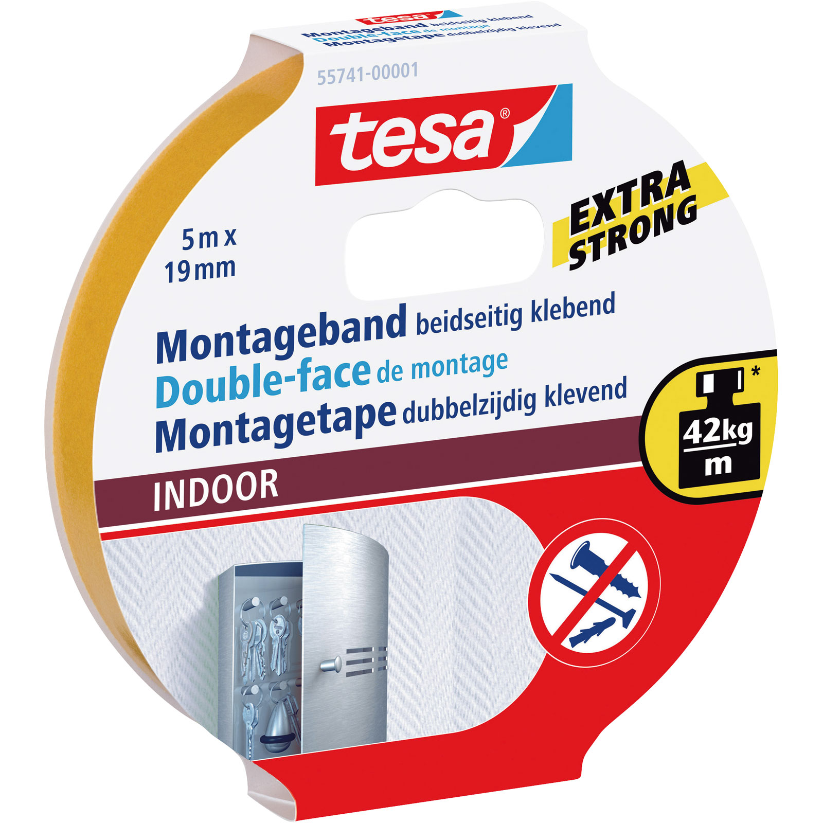 tesa® 55741 Extra Strong Double Sided Tape 19mm x 5m