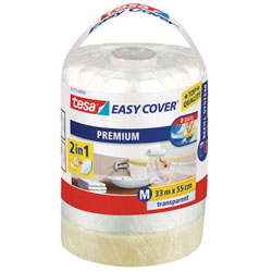 tesa® 57115 Easy Cover Premium Transparent 2 in 1 Refill 55cm x 33m