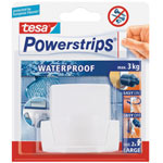 tesa® 59704 White Waterproof Self-Adhesive Removable Double Peg Hook