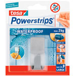 tesa® 59707 Stainless Steel Waterproof Self-Adhesive Removable Rectangular Hook