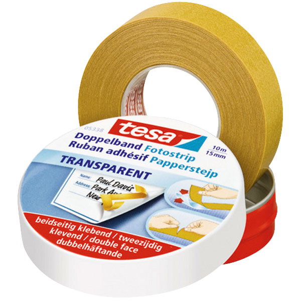 ® 05338 Double Sided Tape - Transparent 15mm x 10m