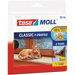 tesa® 05395 Classic P Profile Rubber Sealing Insulation Brown 9mm x 10m