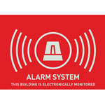 ABUS AU1315 Warning Sticker Alarm (English) 74 x 52.5mm