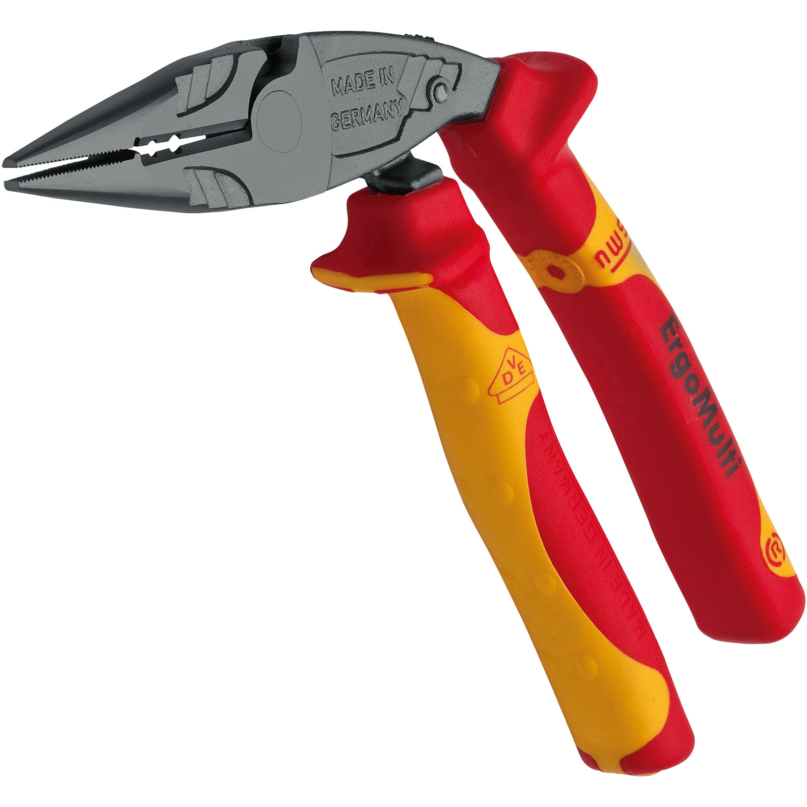 NWS 140669VDE200SB Ergonomical VDE Combination Pliers 200mm Rapid