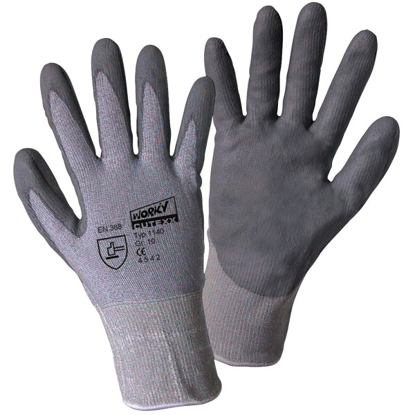 Worky 1140 CUTEXX HPPE/Glass Fibre PU Cutting Protection Glove - Size ...