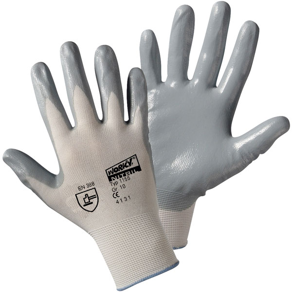 Worky 1155 Nitril Micro/Nitrile Fine Knit Glove - Size 10