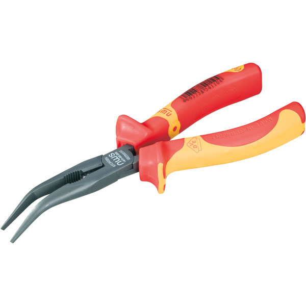 NWS 141-69-VDE-205 VDE Chain Nose Pliers (Radio Pliers) Angled 45°...