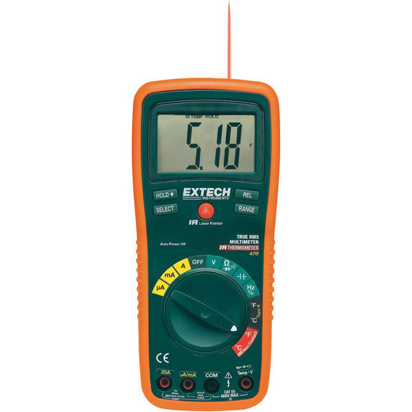 Extech EX470 Digital Multimeter 4000 Counts CATIII 600V Rapid Online