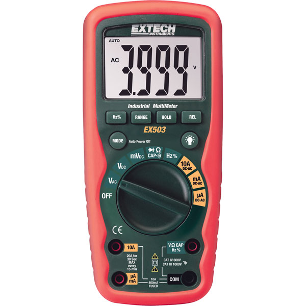 Extech EX503 Digital Multimeter 4000 Counts CATIV 600V