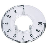 OKW A 44 20 060 Numbered Dial For Round/Wing Knob Ø20mm-1-10 (270°) Tran Scale