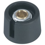 OKW A 30 40 069 Com-Knob w Slot - Ø40mm - Bore Ø6mm - Height 16mm - Nero Black