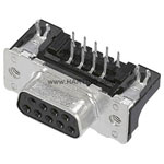 Harting 09 66 152 6615 D-Sub 9-Pin Socket 90 Degree Angled - Compact Version