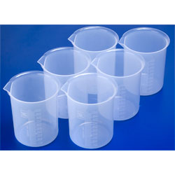 Rapid Plastic Science Measuring Beakers 1 Litre (Pack of 6)