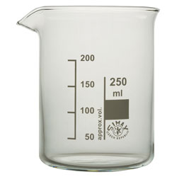 Simax Low Form Beakers 250ml Pack 10