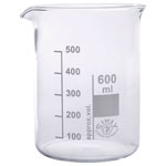 Simax Low Form Beakers 600ml Pack 10