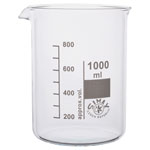 Simax Low Form Beakers 1 Litre Pack 10