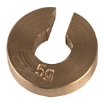 RVFM Brass Slotted Mass Weight 5g