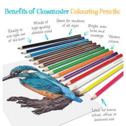 Classmaster Assorted Colouring Pencils Wallet 24