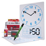 Show-me A4 Clock Face Drywipe Boards - Classpack of 35 sets