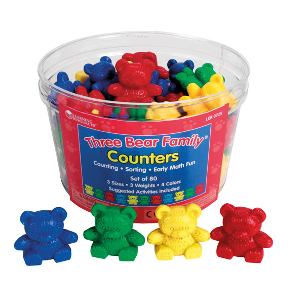 Image of Learning Resources Three Bear Family Counters Set of 80