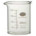 Academy Low Form Glass Beaker Heavy Wall 250ml Pack of 12