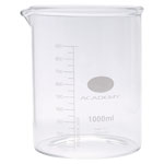 Academy Low Form Glass Beaker Heavy Wall 1000ml Pack of 6