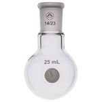 A PLUS Round Bottom Flask Single Neck 25ml, 14/23