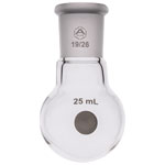 A PLUS Round Bottom Flask Single Neck 25ml, 19/26