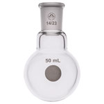 A PLUS Round Bottom Flask Single Neck 50ml, 14/23