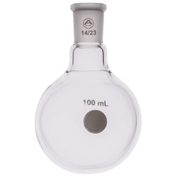 A PLUS Round Bottom Flask Single Neck 100ml, 14/23