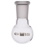 Glassco Jointed Round Bottom Glass Flask with Short Neck 5ml, 14/23 Pack of 10