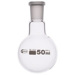 Glassco Jointed Round Bottom Glass Flask with Short Neck 50ml, 14/23 Pack of 10