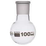 Glassco Jointed Round Bottom Glass Flask with Short Neck 100ml, 29/32 Pack of 10