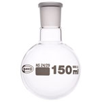 Glassco Jointed Round Bottom Glass Flask with Short Neck 150ml, 24/29 Pack of 10