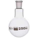 Glassco Jointed Round Bottom Glass Flask with Short Neck 250ml, 19/26 Pack of 10