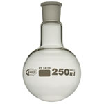 Glassco Jointed Round Bottom Glass Flask with Short Neck 250ml, 24/29 Pack of 10